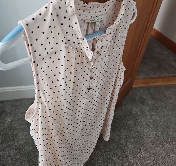 Treasure & Bond Light Pink Polka Dot Sleeveless Top - Picture 5 of 5